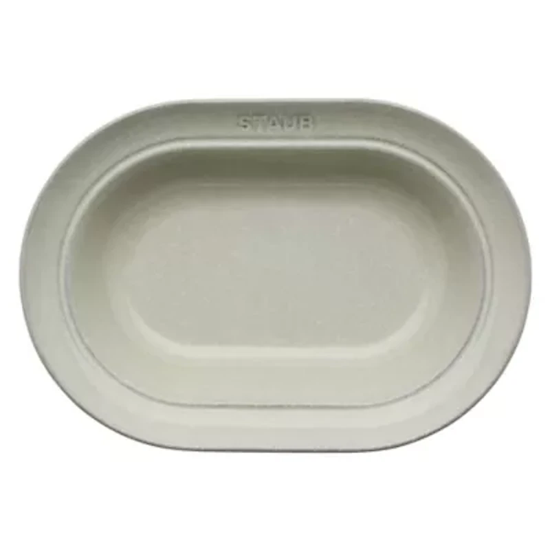 Staub Ceramic Dinnerware 10-inch Oval Stoneware Serving Dish