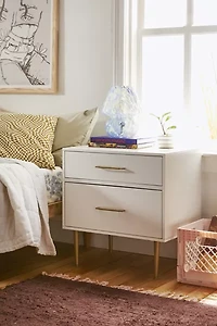Mia 2-Drawer Storage Nightstand