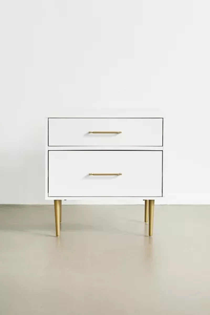 Mia 2-Drawer Storage Nightstand
