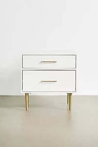 Mia 2-Drawer Storage Nightstand