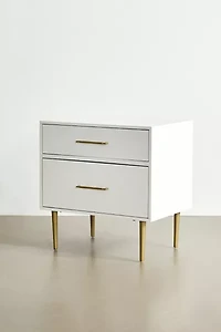 Mia 2-Drawer Storage Nightstand