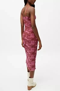 UO Gwen Mesh Midi Slip Dress