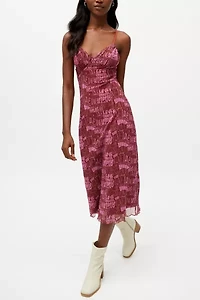 UO Gwen Mesh Midi Slip Dress