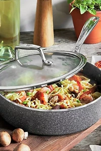 ZWILLING Vitale 3-qt Aluminum Nonstick Speckled Saute Pan with Lid