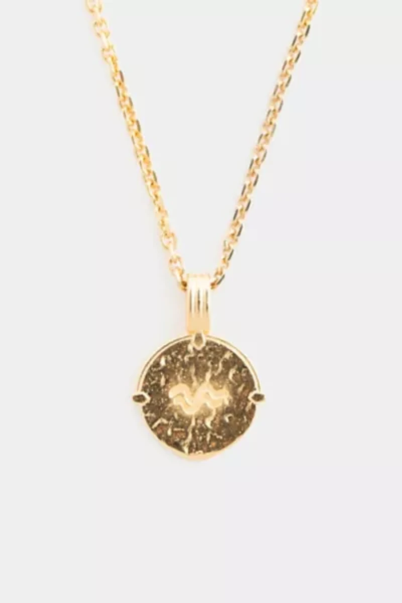 Deux Lions Jewelry Gold Zodiac Necklace