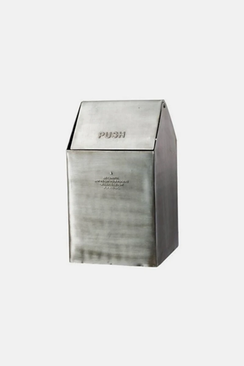 Puebco Reclaimed Stainless Steel Countertop Dustbin