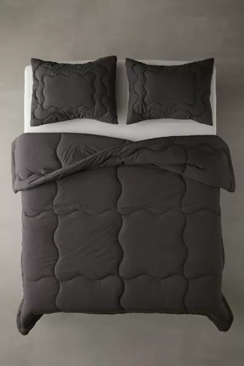 Squiggle Percale Super Puff Comforter