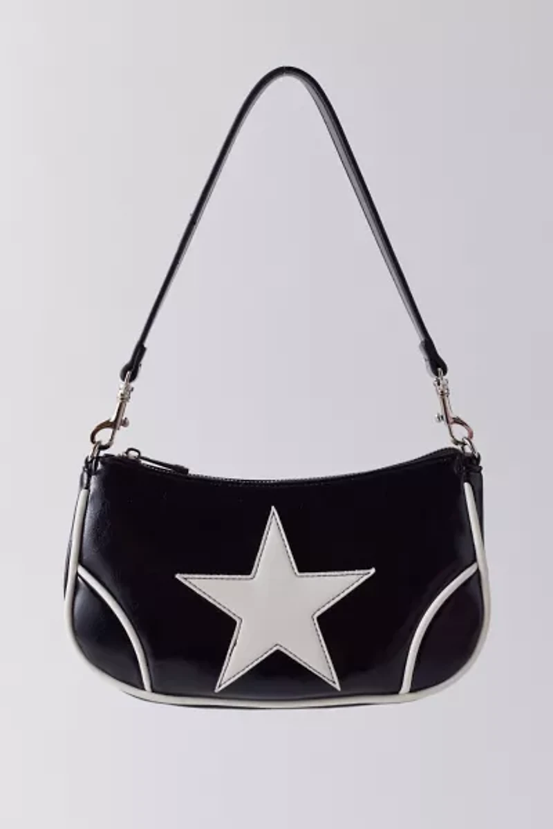 Daphne Star Faux Leather Moto Bag