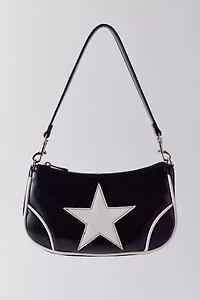 Daphne Star Faux Leather Moto Bag
