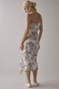 UO Samara Mesh Strapless Midi Dress