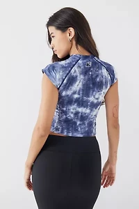 iets frans... Blue Tie-Dye Knitted Baby Tee