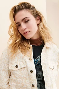 PTCL Printed Corduroy Trucker Jacket