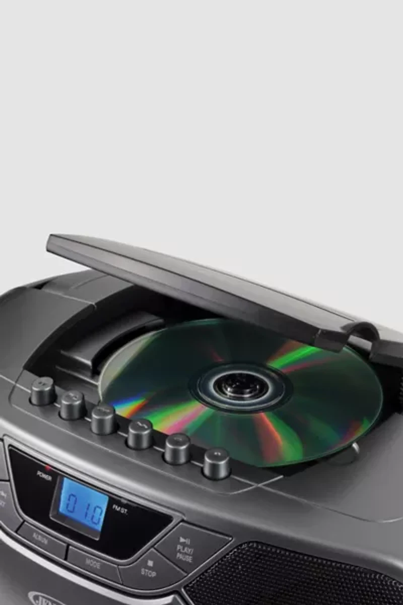 Jensen CD590 Portable Bluetooth CD Cassette AM/FM Boombox