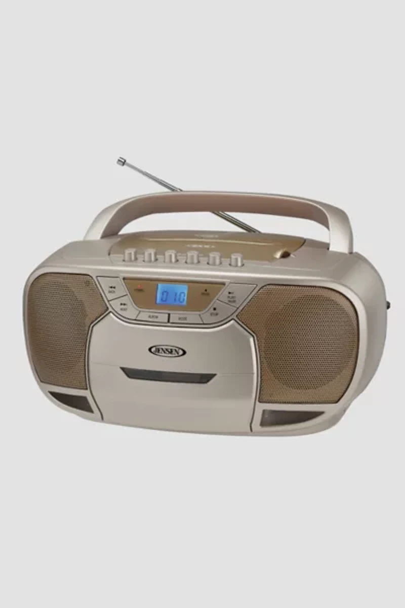 Jensen CD590 Portable Bluetooth CD Cassette AM/FM Boombox