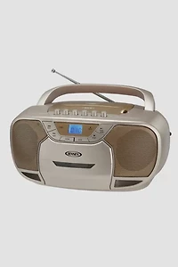 Jensen CD590 Portable Bluetooth CD Cassette AM/FM Boombox