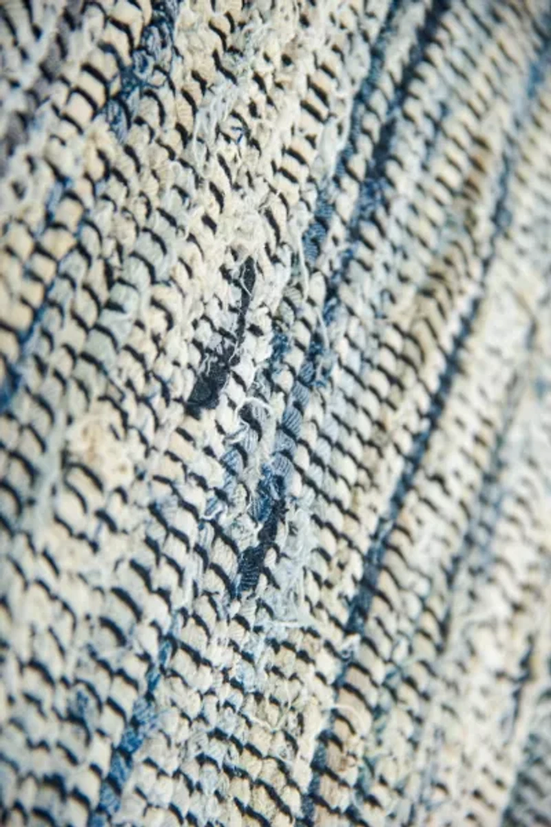 Revival Stonewash Recycled Denim Flatweave Rug
