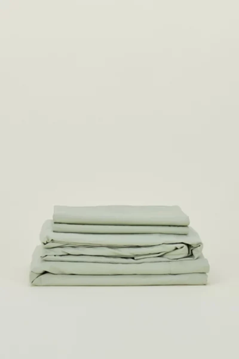 Hawkins New York Essential Organic Cotton Percale Sheet Set