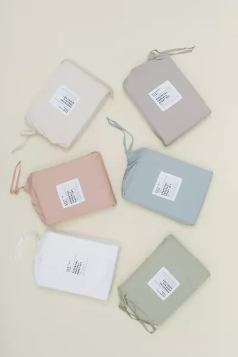 Hawkins New York Essential Organic Cotton Percale Sheet Set