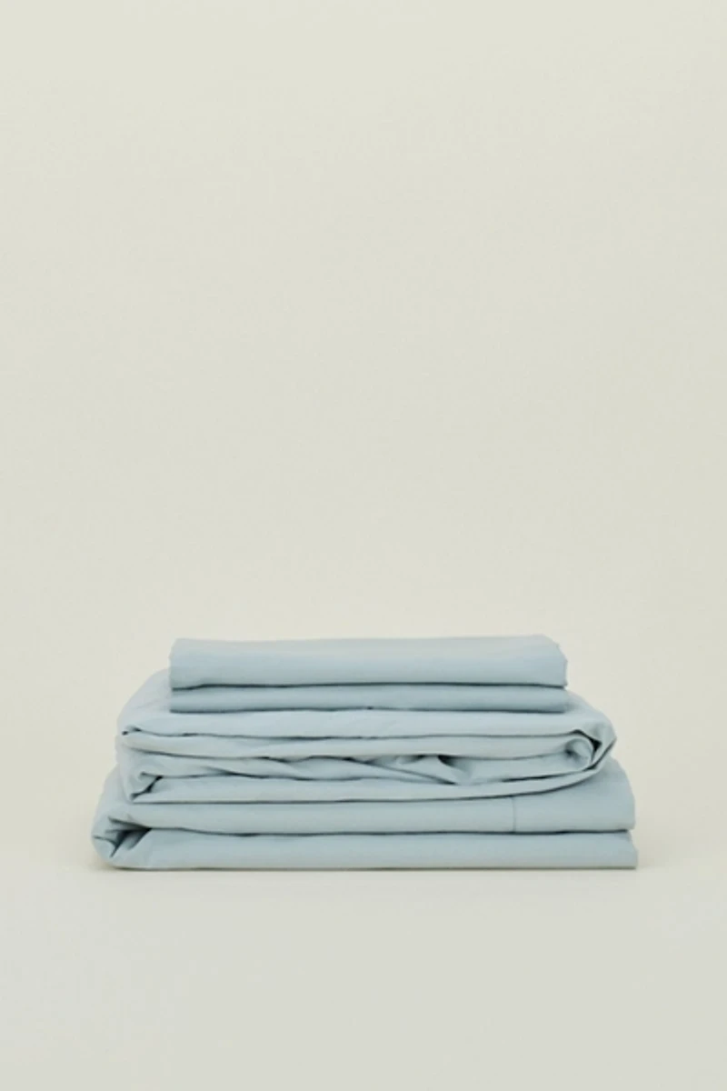 Hawkins New York Essential Organic Cotton Percale Sheet Set
