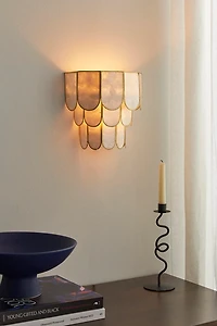Rosa Capiz Sconce