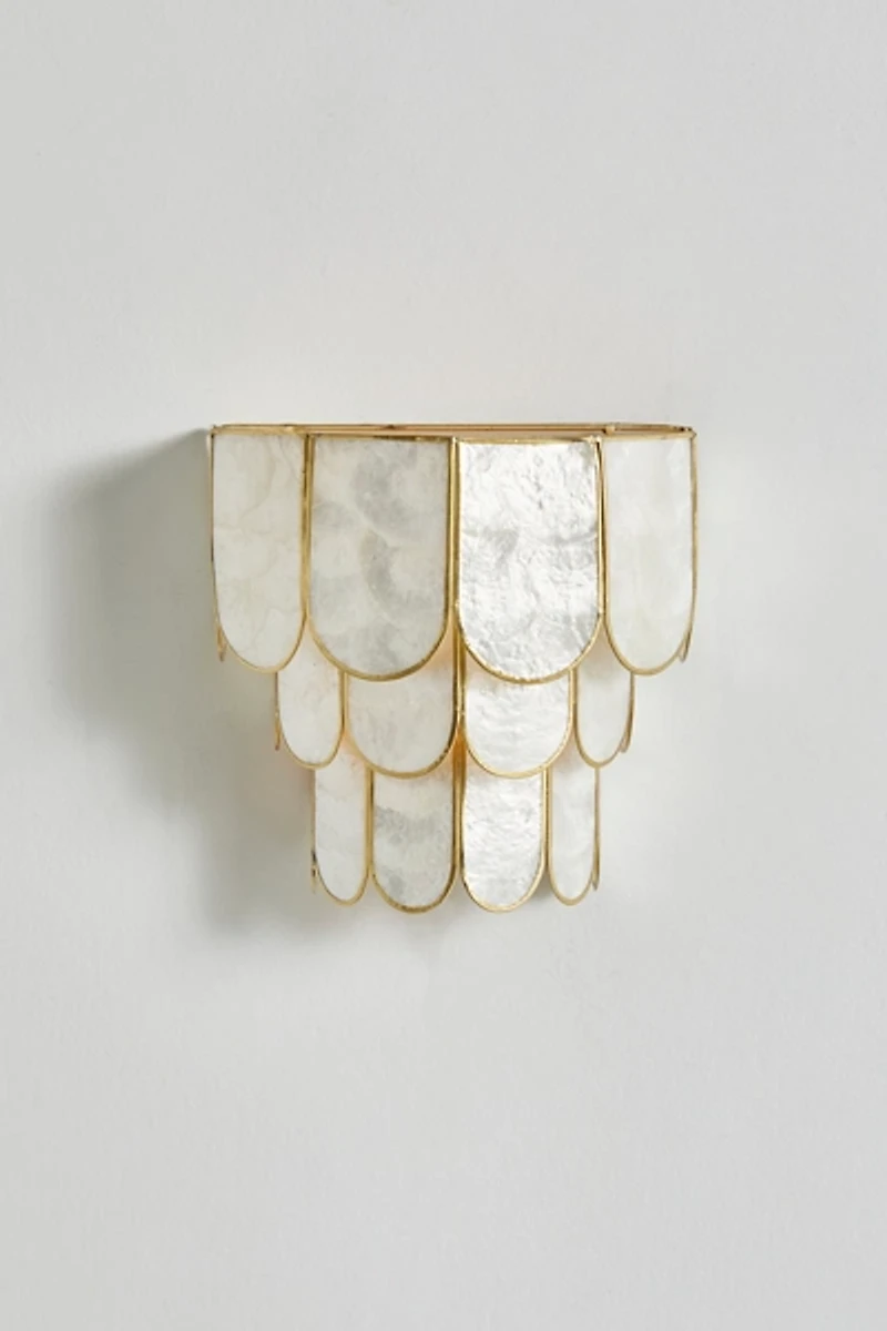 Rosa Capiz Sconce