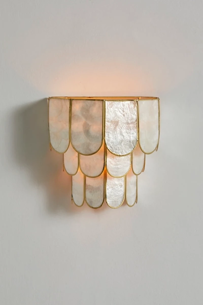 Rosa Capiz Sconce