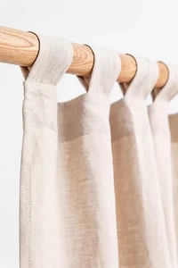 MagicLinen Tab Top Linen Curtain Panel