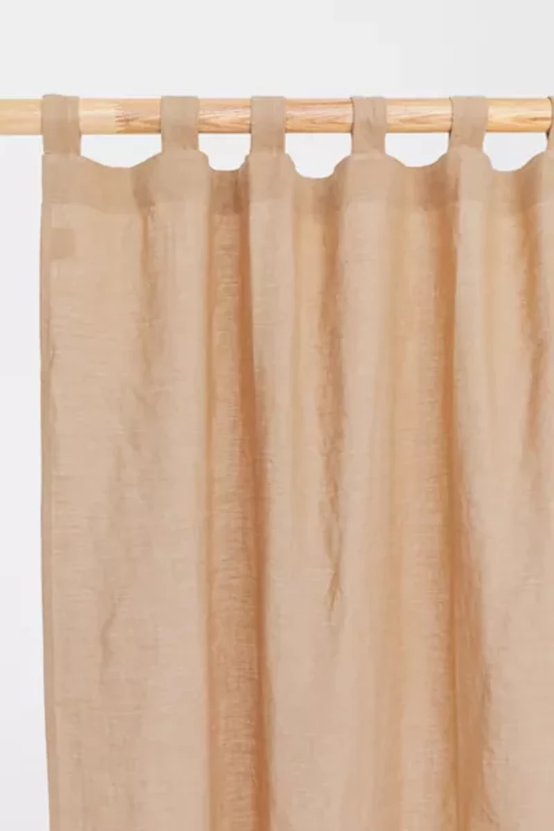 MagicLinen Tab Top Linen Curtain Panel