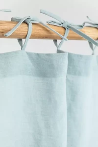 MagicLinen Tie Top Linen Curtain Panel