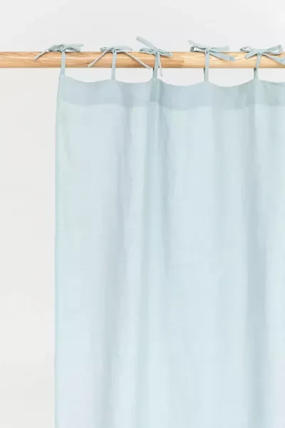 MagicLinen Tie Top Linen Curtain Panel
