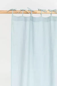 MagicLinen Tie Top Linen Curtain Panel