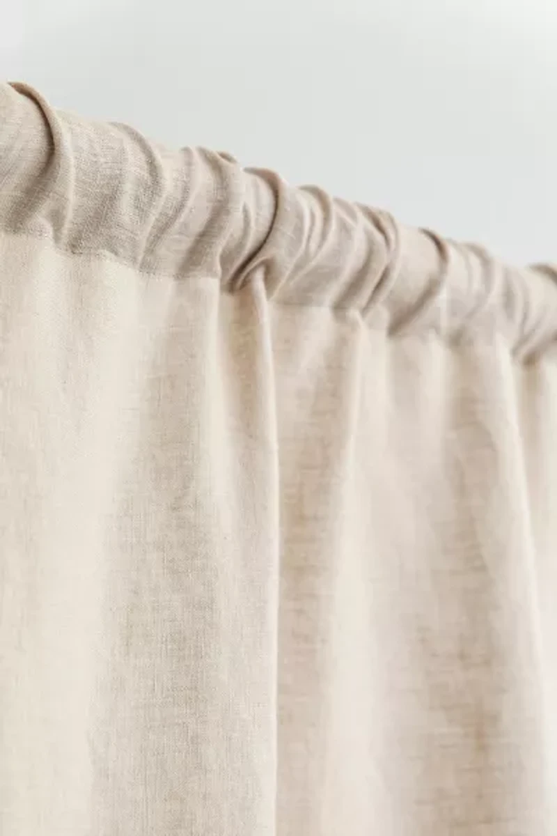 MagicLinen Rod Pocket Linen Curtain Panel