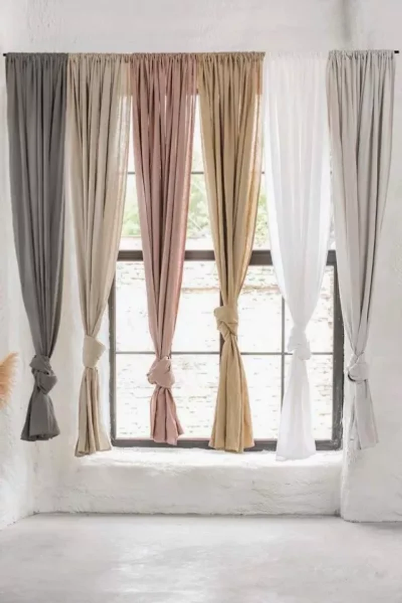 MagicLinen Rod Pocket Linen Curtain Panel