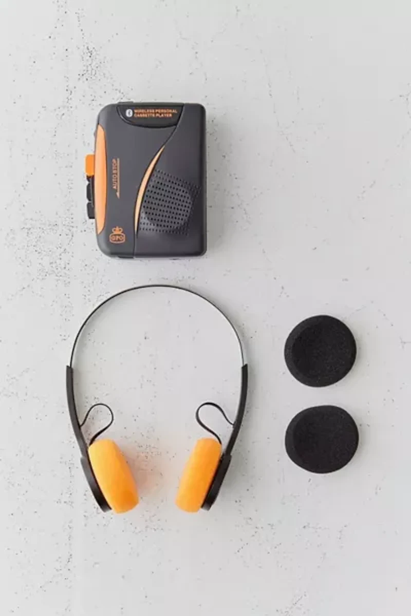 GPO Personal Cassette Player + Bluetooth Headphones