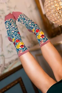 Sock Candy Tapestry Vines Sheer Crew Sock