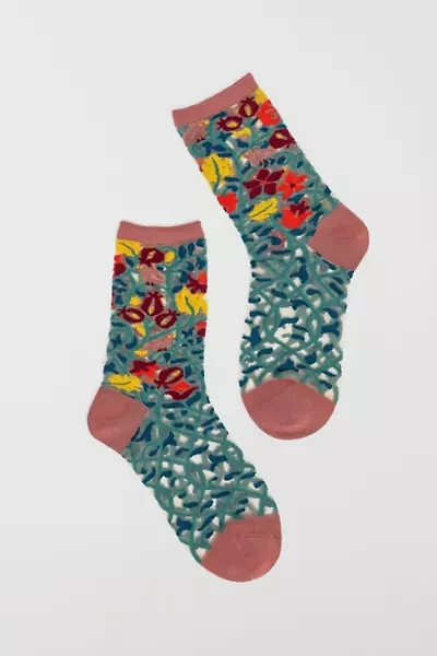 Sock Candy Tapestry Vines Sheer Crew Sock