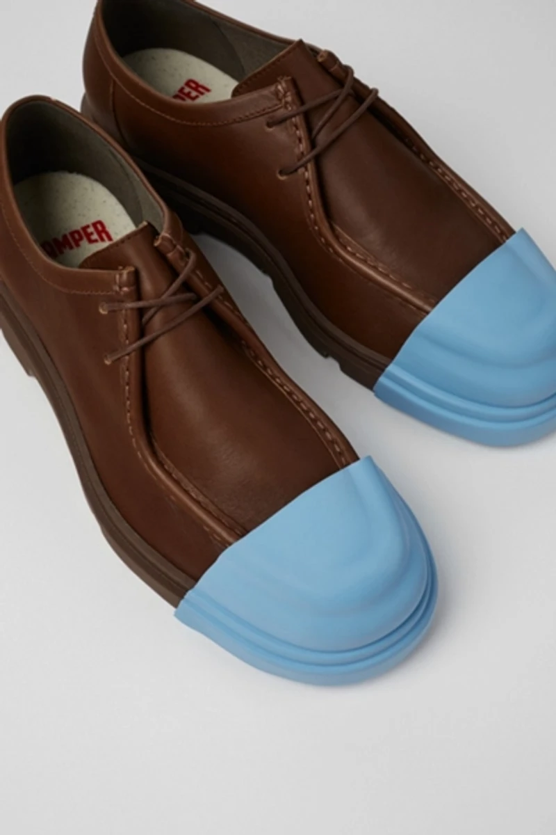 Camper Junction Leather Moc-Toe Shoes