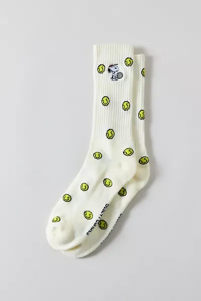 Peanuts Snoopy Tennis Embroidery Crew Sock