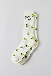 Peanuts Snoopy Tennis Embroidery Crew Sock