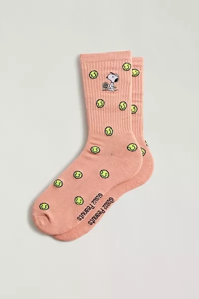 Peanuts Snoopy Tennis Embroidered Crew Sock