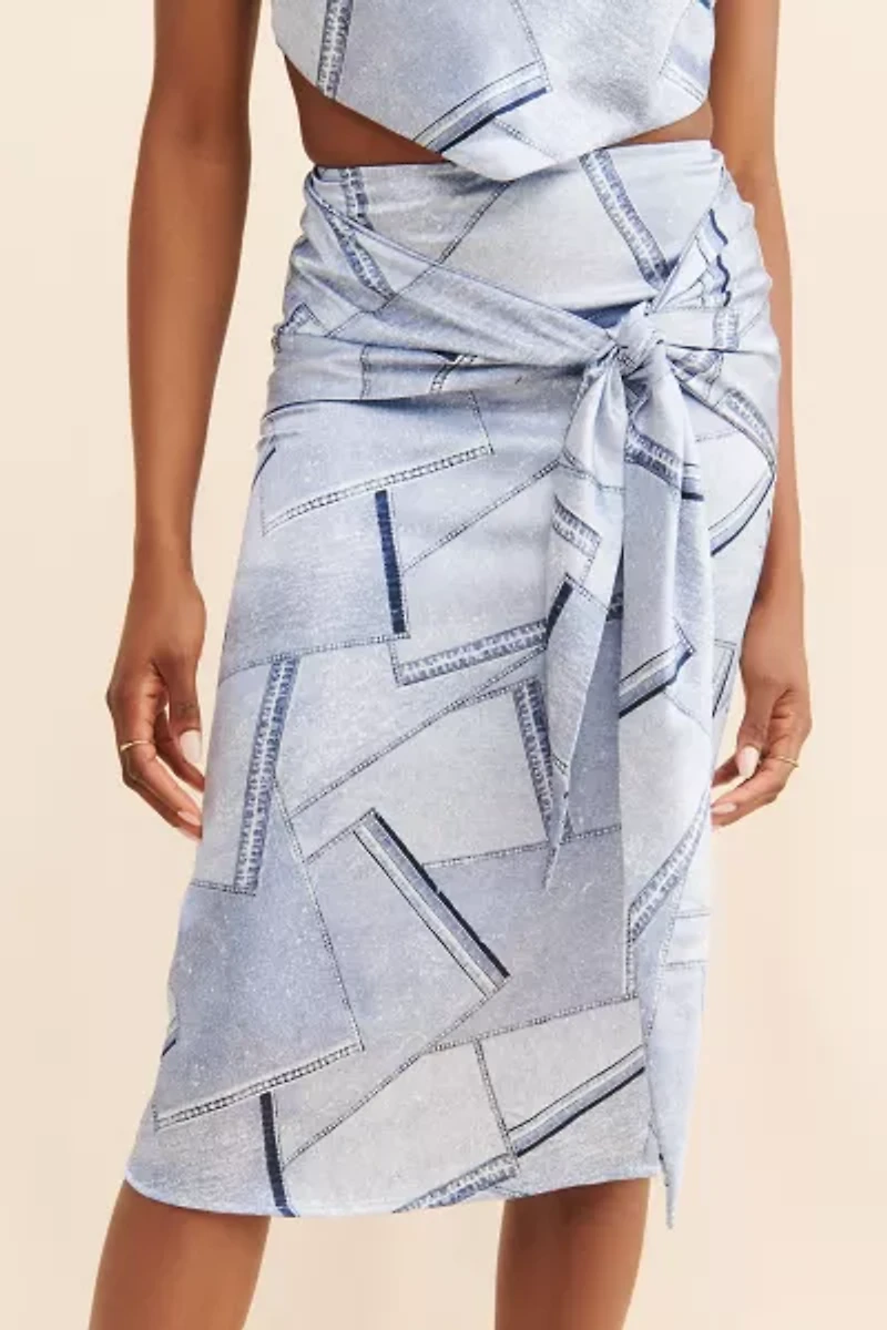 4th & Reckless Simonne Printed Skirt