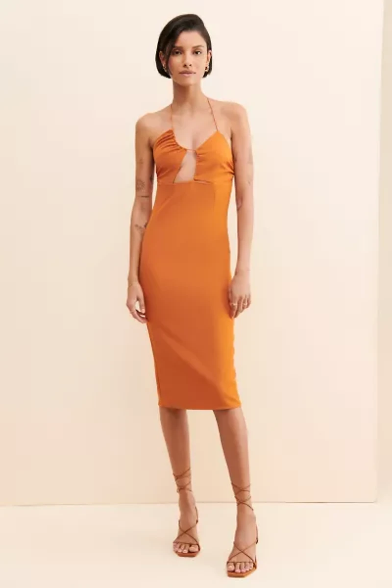 Rare London Asymmetrical Strappy Dress