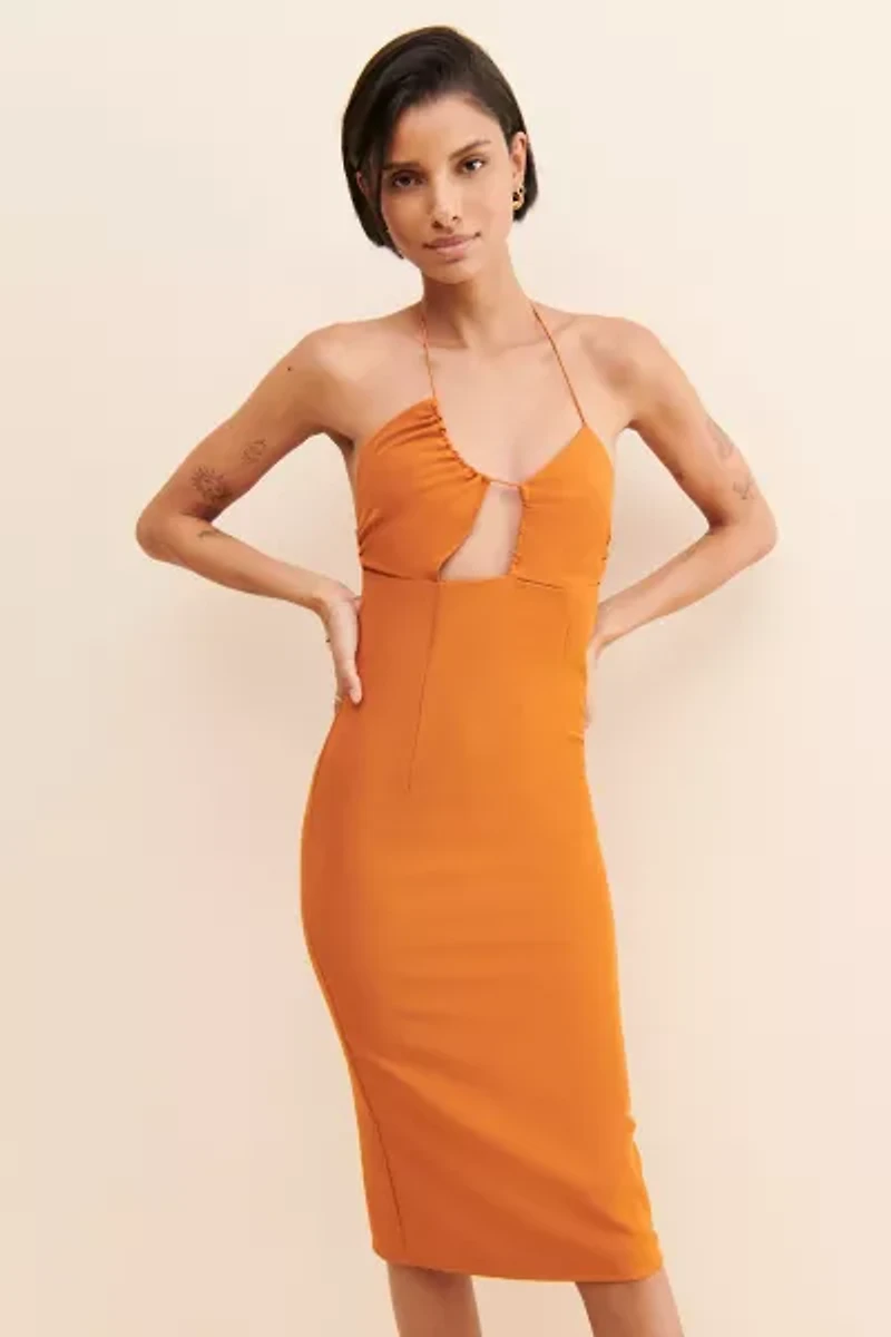 Rare London Asymmetrical Strappy Dress