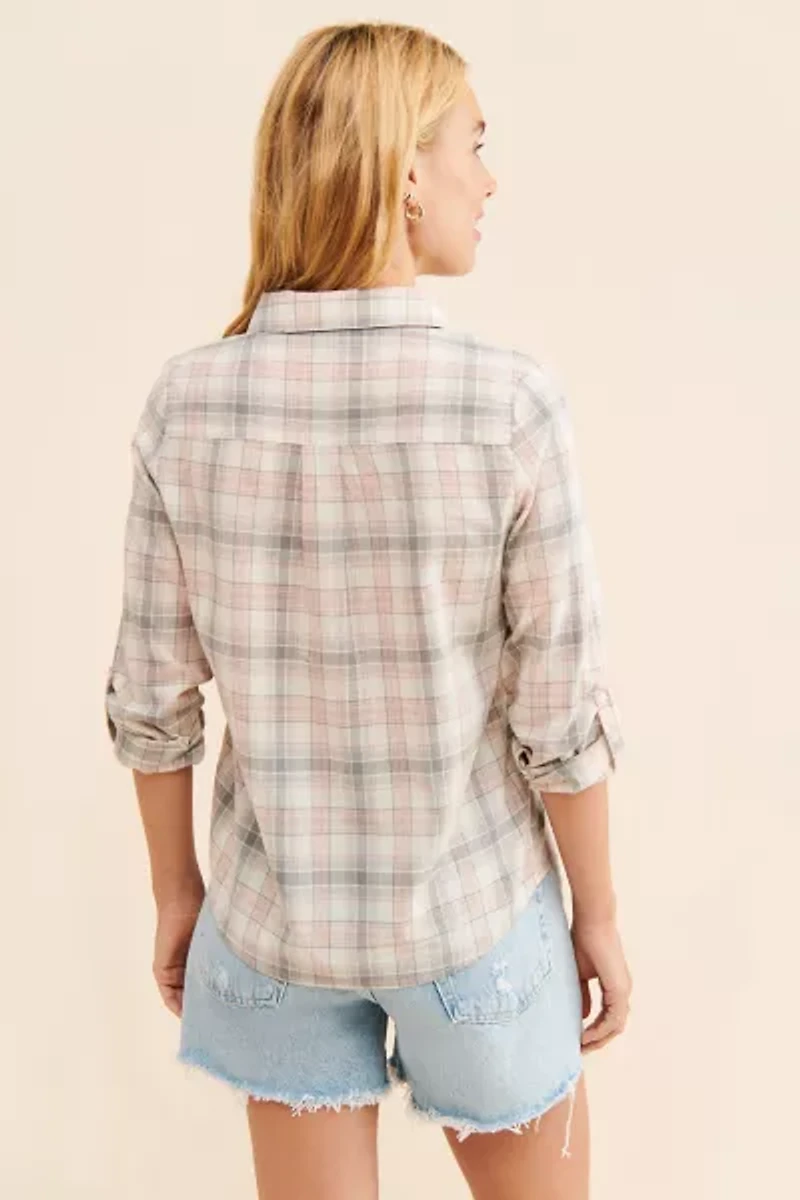Dress Forum Plaid Buttondown Top