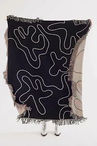 Clr Shop Dancing Shapes Woven Throw Blanket