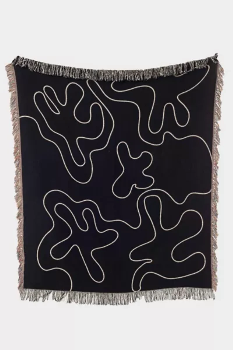 Clr Shop Dancing Shapes Woven Throw Blanket