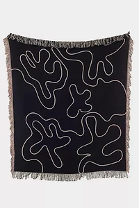 Clr Shop Dancing Shapes Woven Throw Blanket