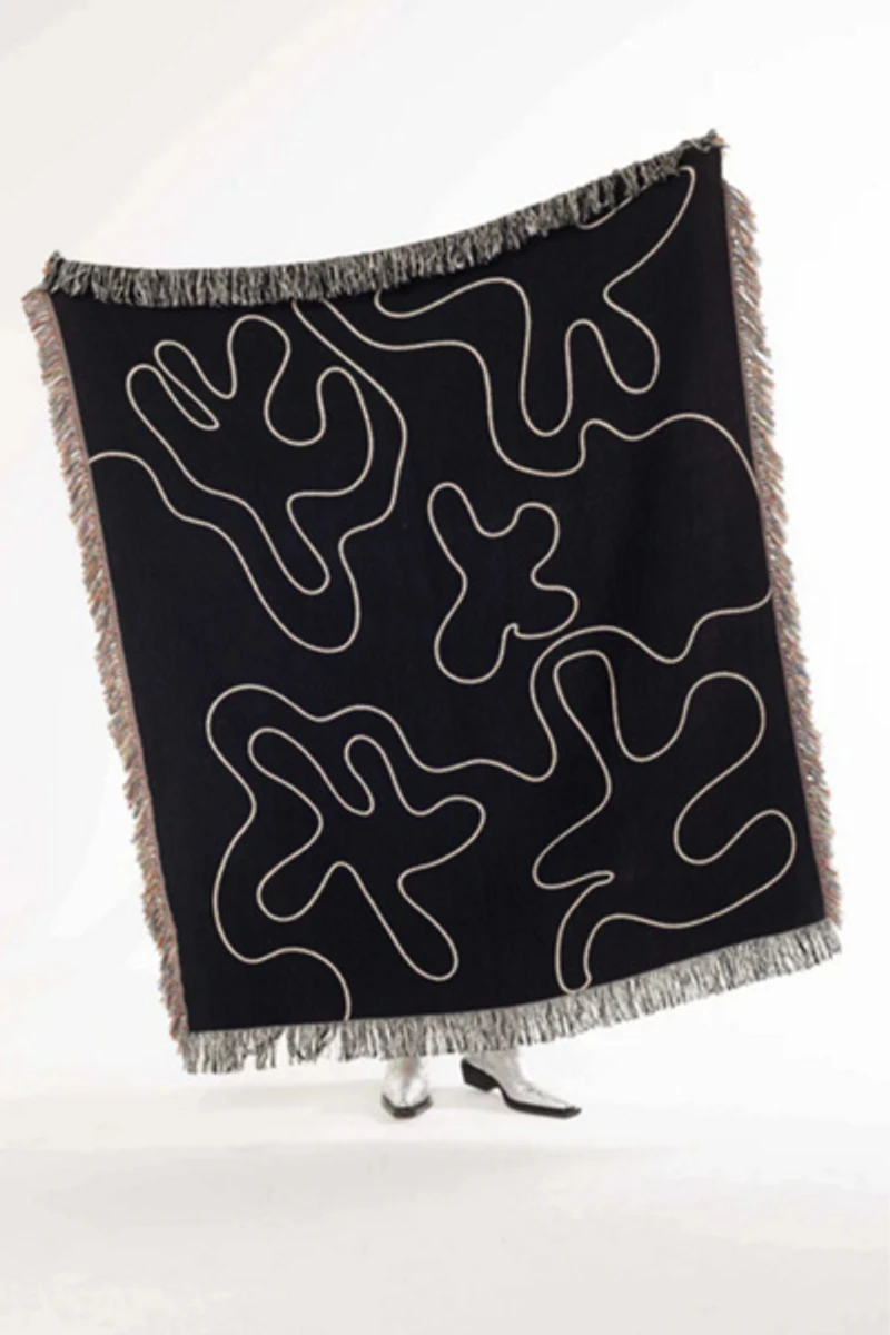 Clr Shop Dancing Shapes Woven Throw Blanket