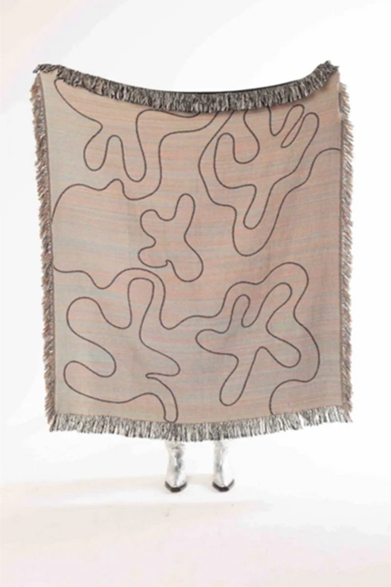 Clr Shop Dancing Shapes Woven Throw Blanket