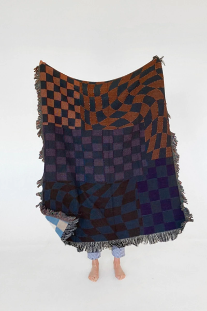 Clr Shop All Checks Out Woven Throw Blanket